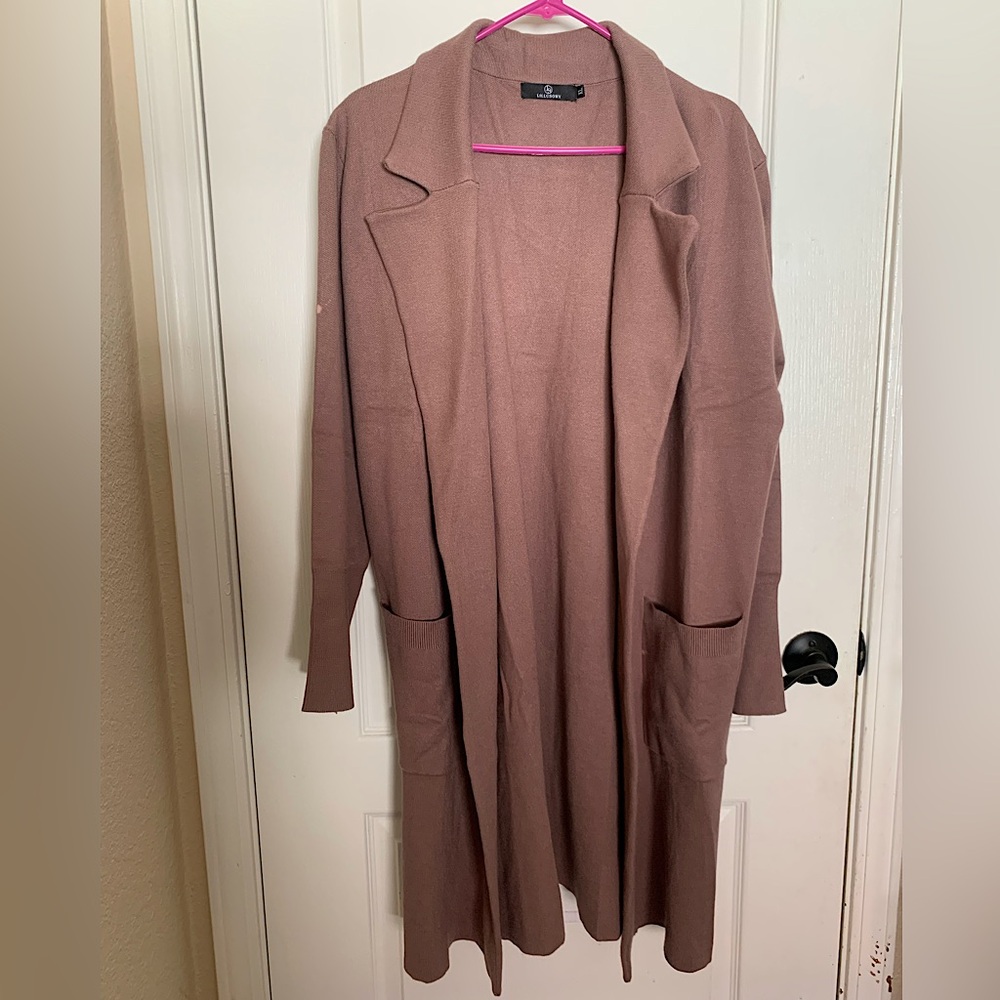Lillusory Women’s Nutmeg Long Dressy Coatigan Jacket - XL - Bleach Stained - Picture 2 of 12